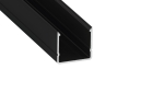 Lumines profile type RAI black anodized, 1 m